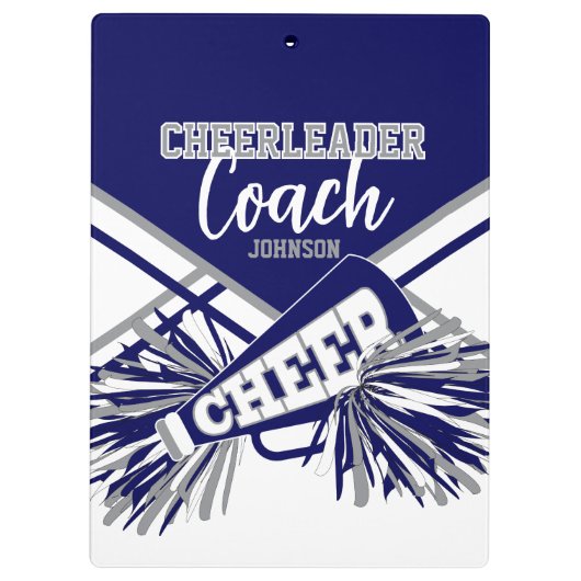 Cheerleader Coach - Navy Blue, Gary & White Klembord (Achterkant)
