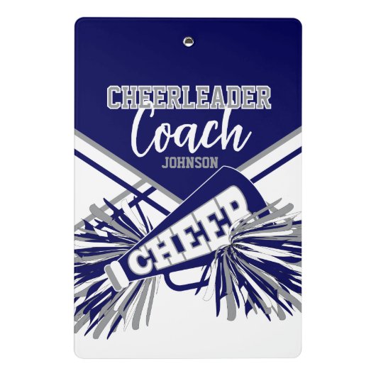 Cheerleader Coach - Navy Blue, Gary & White Mini Klembord (Achterkant)