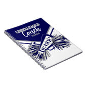 Cheerleader Coach - Navy Blue, Gary & White Notitieboek (Rechterzijde)
