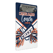 Cheerleader Coach - Navy Blue, Orange & White Mini Klembord (Schuin)