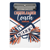 Cheerleader Coach - Navy Blue, Orange & White Mini Klembord (Voorkant)