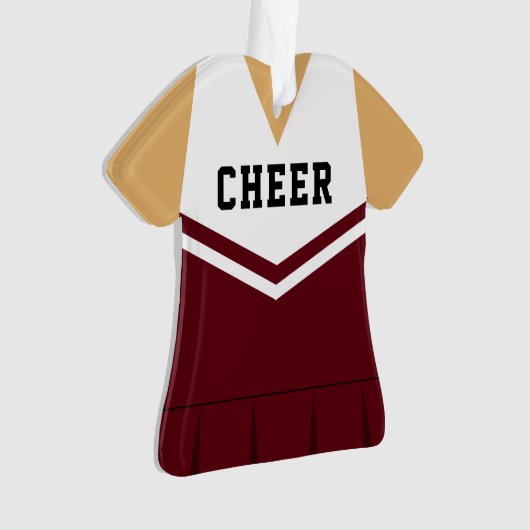 Cheerleader Custom Uniform Color Ornament (voorkant)