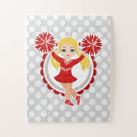 Cheerleader - Cute Red Blonde Cheer Legpuzzel (Verticaal)
