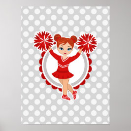 Cheerleader - Cute Red Redhead Cheer Poster