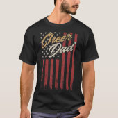 Cheerleader Dad Cheer Dad American Flag School T-shirt (Voorkant)