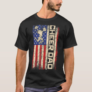 Cheerleader Dad Cheer Dad American Vlag Vlag Vlag T-shirt