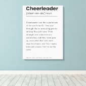 Cheerleader Definitie, Cheerleading Decor Gifts Canvas Afdruk (Insitu (Houten vloer))
