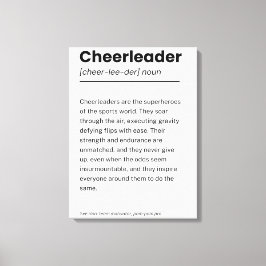 Cheerleader Definitie, Cheerleading Decor Gifts Canvas Afdruk