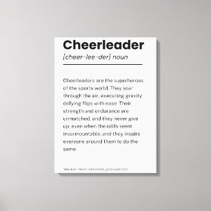 Cheerleader Definitie, Cheerleading Decor Gifts Canvas Afdruk