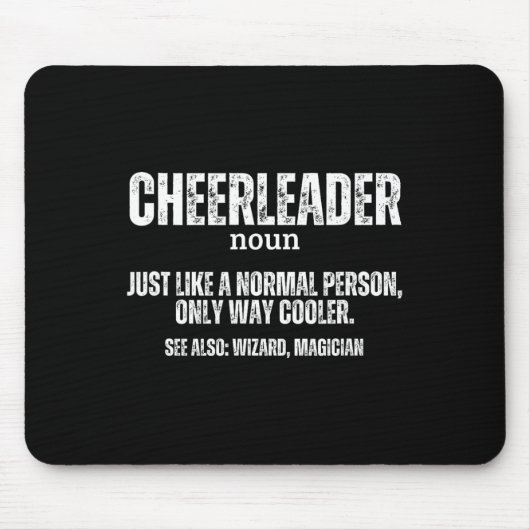 Cheerleader Definitie Trots Grappig Cheerleading  Muismat (Voorkant)