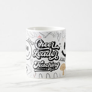 cheerleader die xoxo leert koffiemok