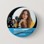 Cheerleader - DIY-foto - Baby Blue Ronde Button 5,7 Cm (Voorkant)