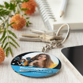 Cheerleader - DIY-foto - Baby Blue Sleutelhanger (Zijkant)