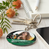 Cheerleader - DIY-foto - donkergroen Sleutelhanger (Zijkant)