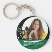 Cheerleader - DIY-foto - donkergroen Sleutelhanger (Voorkant)