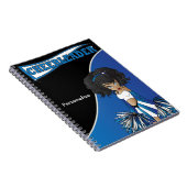 Cheerleader | DIY-naam | Blauw Notitieboek (Rechterzijde)