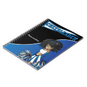 Cheerleader | DIY-naam | Blauw Notitieboek (Linkerzijde)