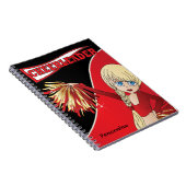 Cheerleader | DIY-naam | Rood Notitieboek (Rechterzijde)