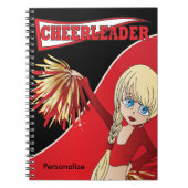 Cheerleader | DIY-naam | Rood Notitieboek (Voorkant)