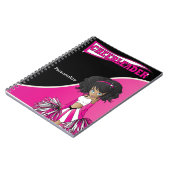 Cheerleader | DIY-naam | Roze warme roze Notitieboek (Linkerzijde)