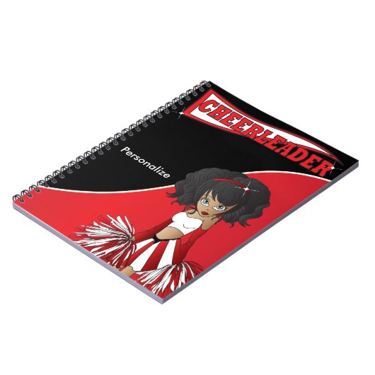 Cheerleader | DIY-tekst | Rood Notitieboek (Linkerzijde)