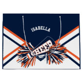 Cheerleader 📣 - donkerblauw, Oranje, wit - groot Cadeauzakje (Voorkant)