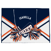 Cheerleader 📣 - donkerblauw, Oranje, wit - groot Groot Cadeauzakje (Achterkant)