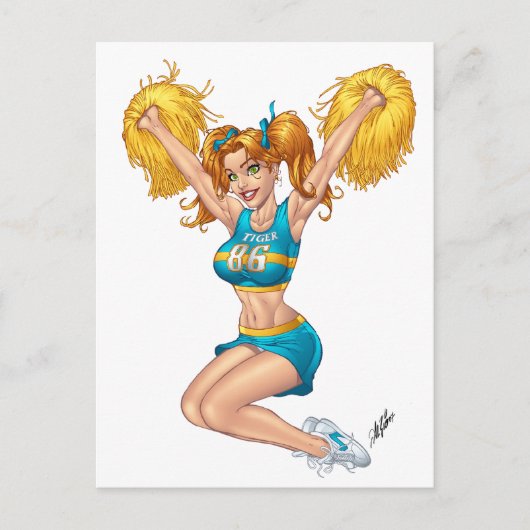 Cheerleader, door Al Rio Briefkaart (Voorkant)