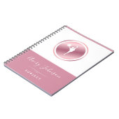 Cheerleader Elegant roze Rose Gold , gepersonalise Notitieboek (Linkerzijde)