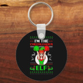 Cheerleader Elf Design Christmas Cheerleading  Sleutelhanger (Voorkant)