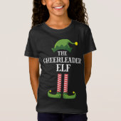 Cheerleader Elf Matching Familie Kerstfeest T-shirt (Voorkant)