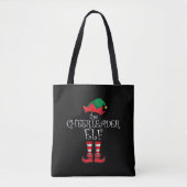 Cheerleader Elf Matching Family Kerstmis Pajama Tote Bag (Voorkant)