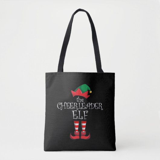 Cheerleader Elf Matching Family Kerstmis Pajama Tote Bag (Voorkant)