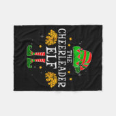 Cheerleader Elf Overeenkomstig Team Kerst Grappig Fleece Deken (Voorkant (Horizontaal))