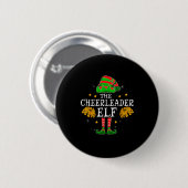 Cheerleader Elf Overeenkomstig Team Kerst Grappig Ronde Button 5,7 Cm (Voorkant /achterkant)