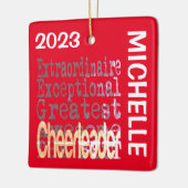 Cheerleader Extraordinaire CUSTOM Keramisch Ornament (Links)