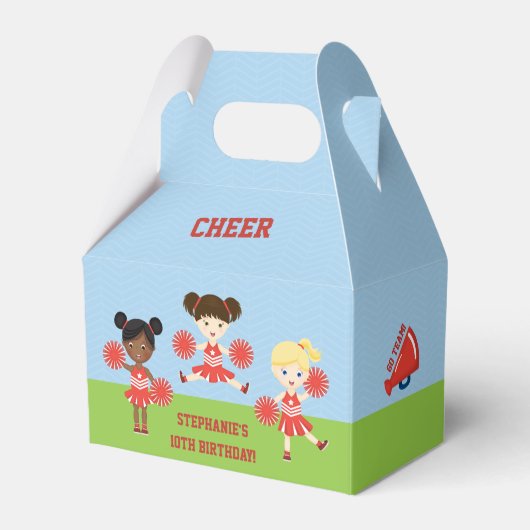 Cheerleader Feest Bedankdoosjes (Voorkant Zijde)