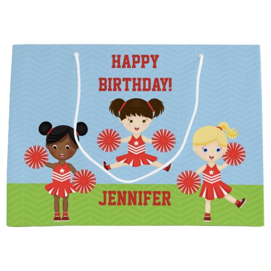 Cheerleader Feest Groot Cadeauzakje (Voorkant)