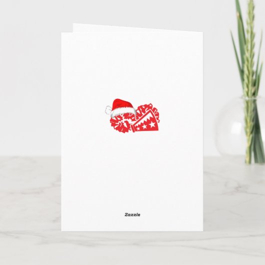 Cheerleader Feestdagen Kaart (Achterkant)