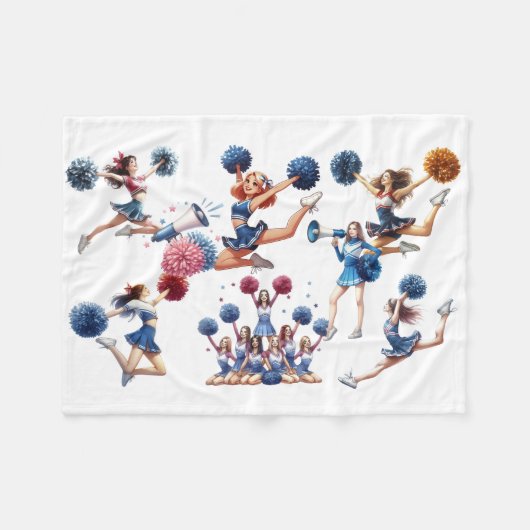 Cheerleader Fleece Deken (Voorkant (Horizontaal))