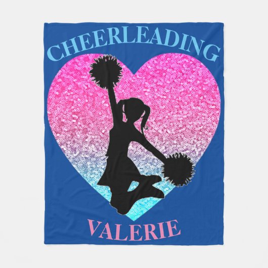 Cheerleader Fleece Deken w / Gepersonaliseerde naa (Voorkant)
