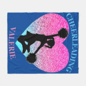 Cheerleader Fleece Deken w / Gepersonaliseerde naa (Voorkant (Horizontaal))