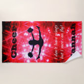 Cheerleader Flyer Beach Towel Strandlaken (Voorkant)