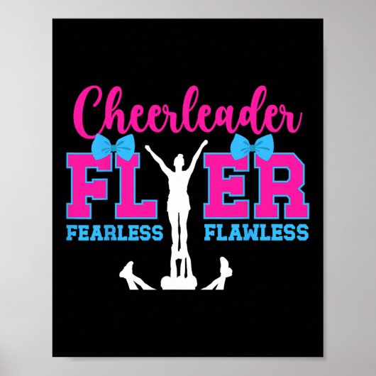 Cheerleader Flyer Fearless Flawless Cheer Flyer Poster (Voorkant)
