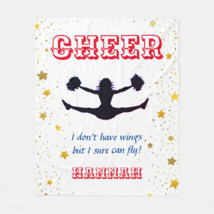 Cheerleader Flyer Gouden Sterren Fleece Deken