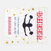 Cheerleader Flyer Gouden Sterren Fleece Deken (Voorkant (Horizontaal))