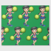Cheerleader Girl Cadeaupapier (Vlak)