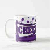 Cheerleader Girl in Paars | Personaliseren Koffiemok (Links)
