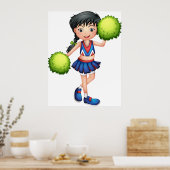 Cheerleader Girl Poster (Keuken)