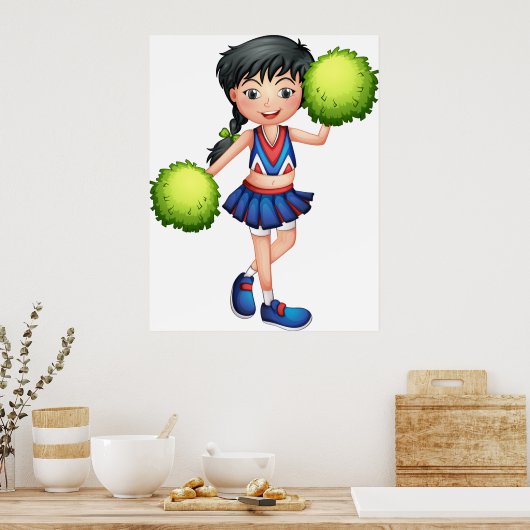 Cheerleader Girl Poster (Keuken)